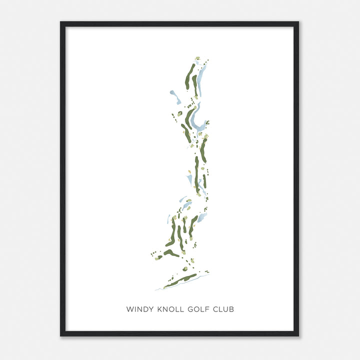Print of Windy Knoll Golf Club Modern Map