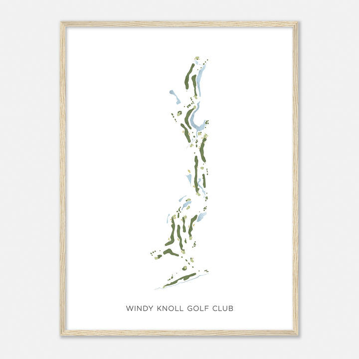Print of Windy Knoll Golf Club Modern Map