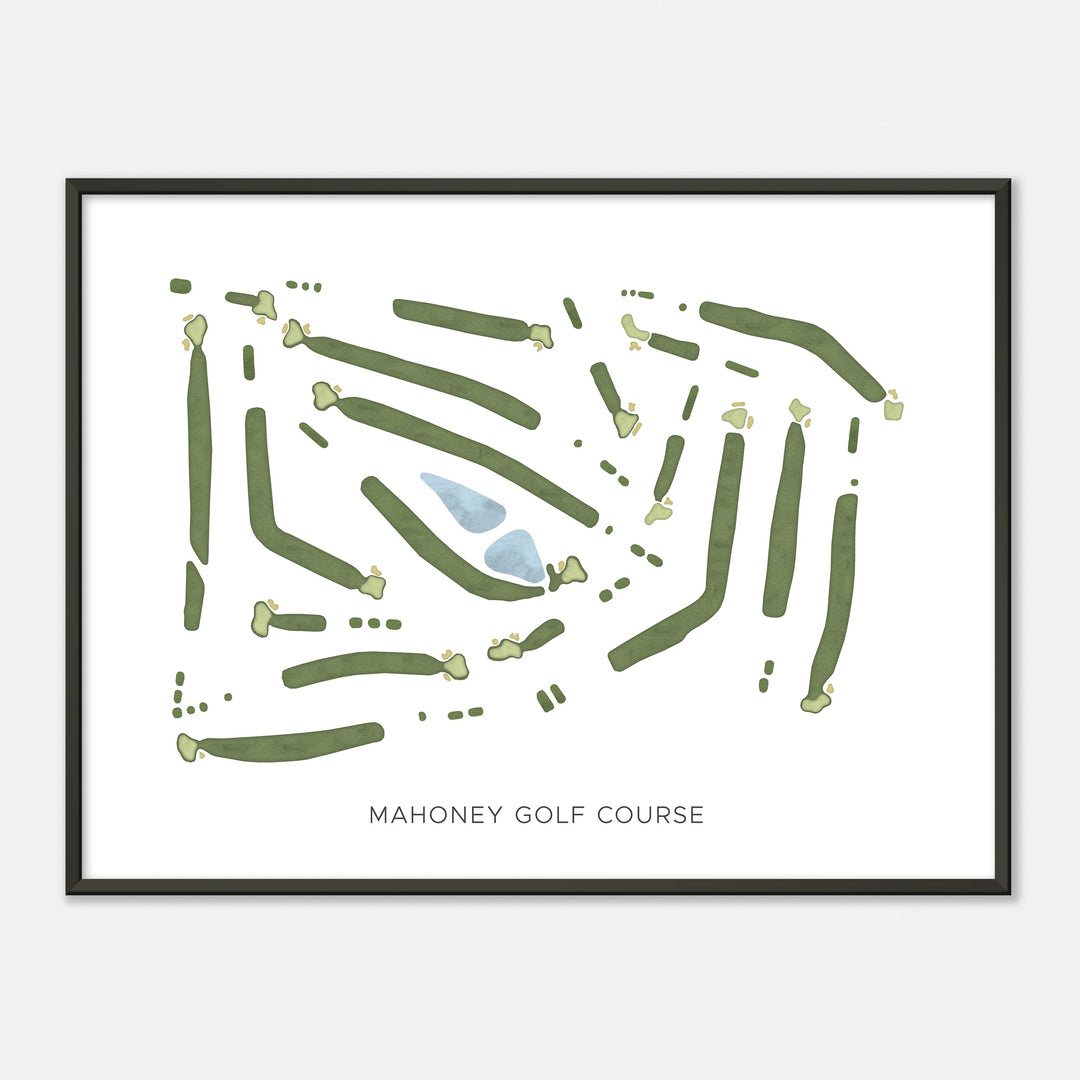 Print of Mahoney Golf Course Modern Map