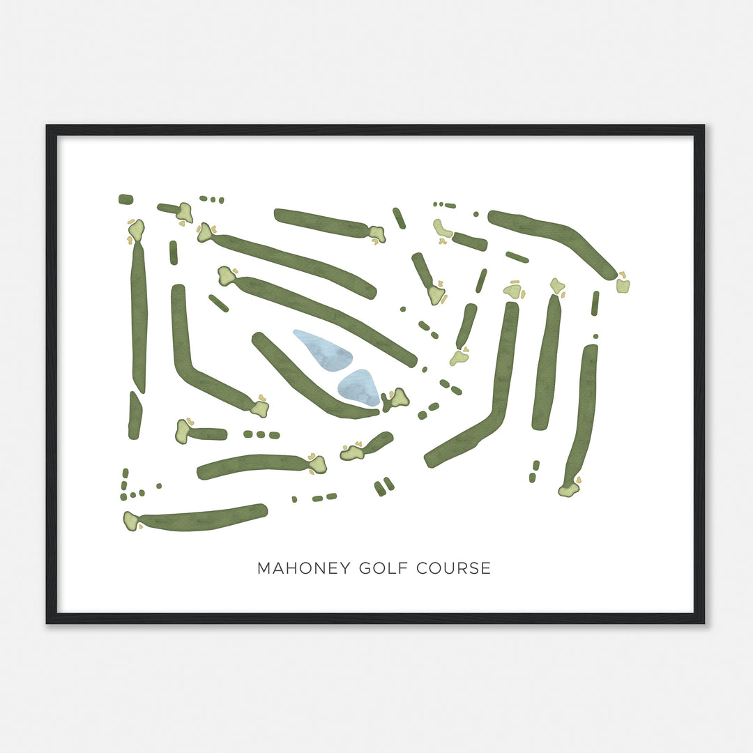 Print of Mahoney Golf Course Modern Map