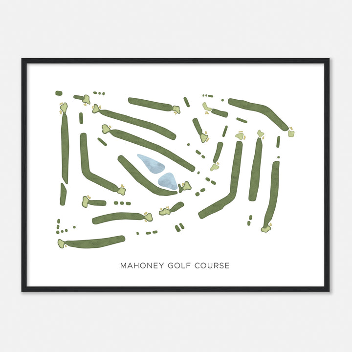 Print of Mahoney Golf Course Modern Map