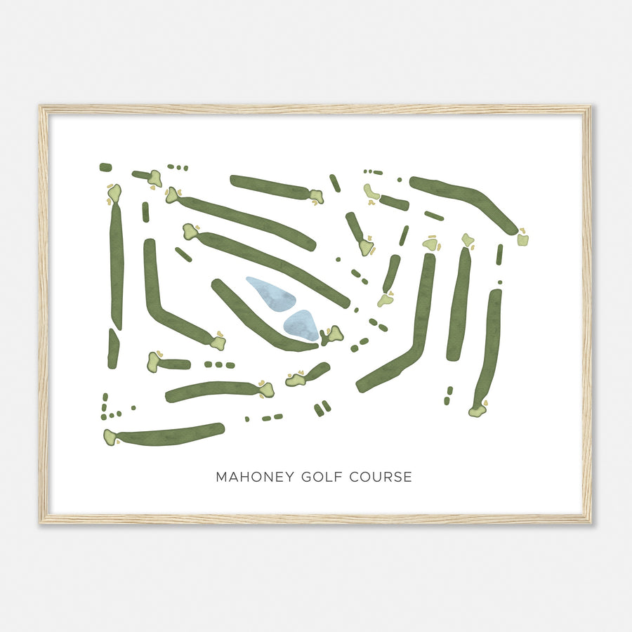Print of Mahoney Golf Course Modern Map
