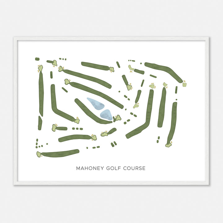 Print of Mahoney Golf Course Modern Map