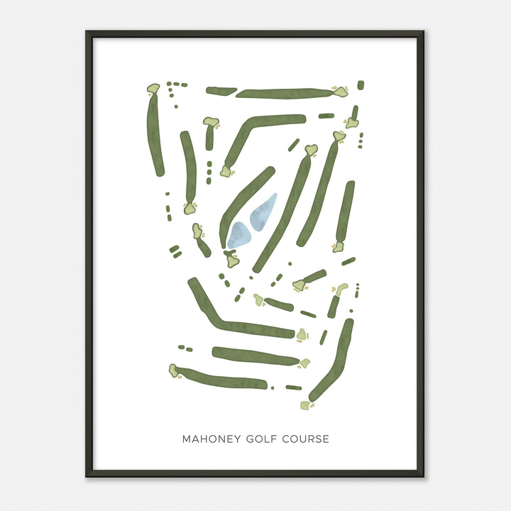 Print of Mahoney Golf Course Modern Map