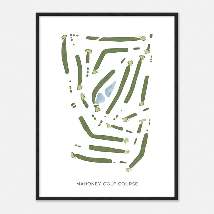 Print of Mahoney Golf Course Modern Map