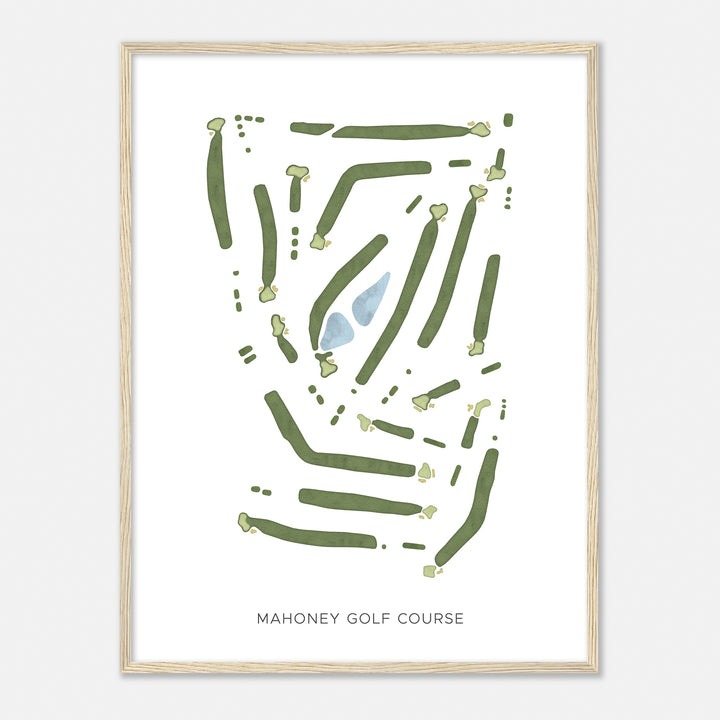 Print of Mahoney Golf Course Modern Map