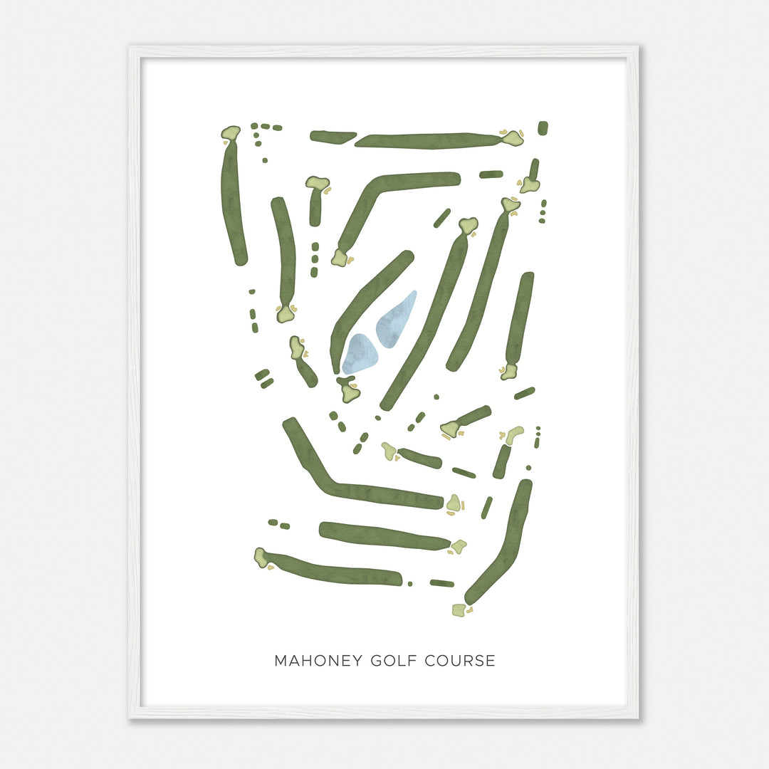 Print of Mahoney Golf Course Modern Map