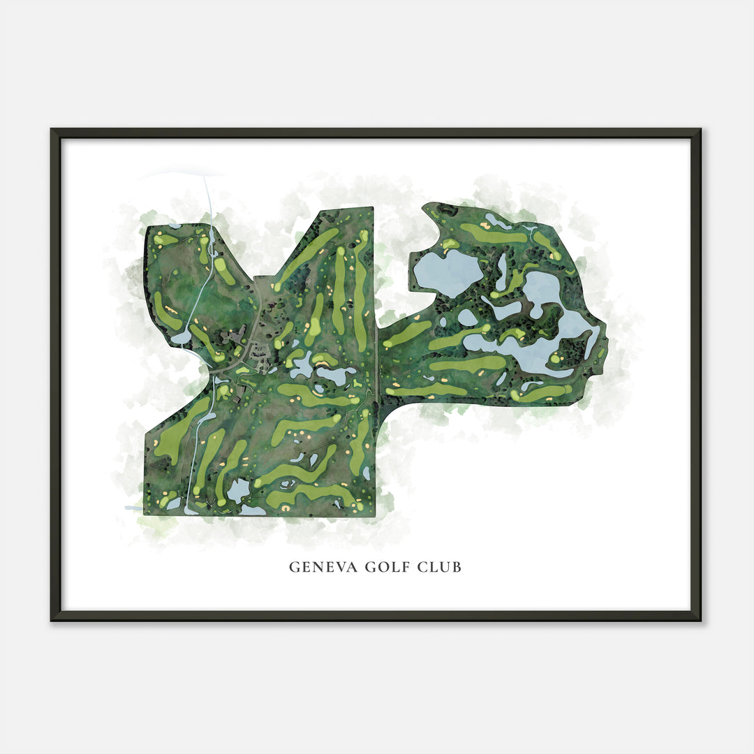 Print of Geneva Golf Club Classic Map