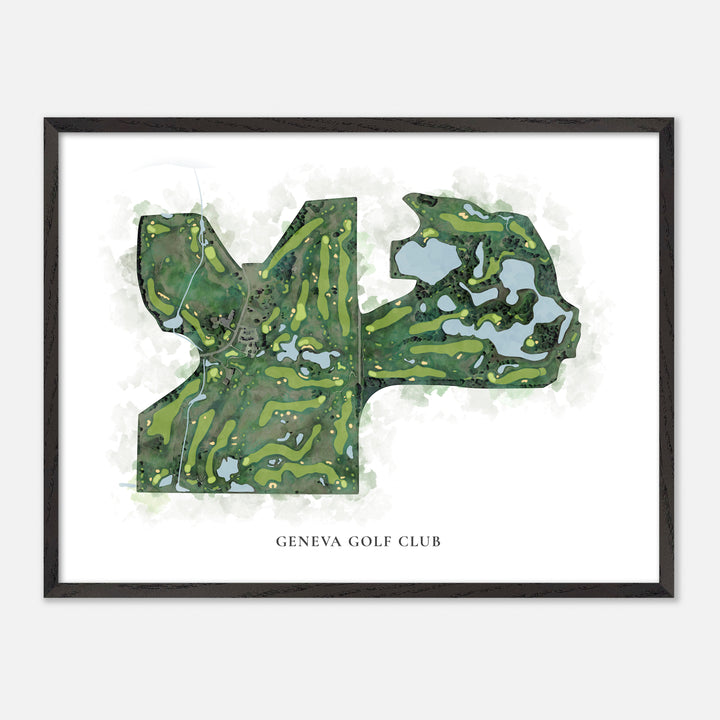 Print of Geneva Golf Club Classic Map