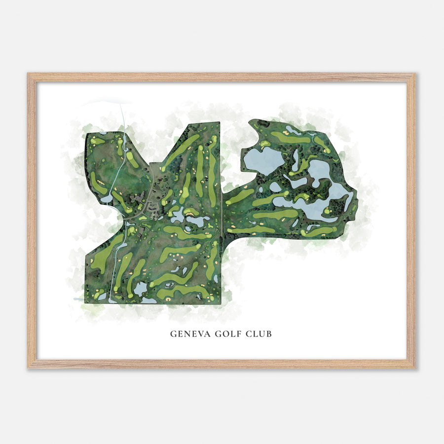 Print of Geneva Golf Club Classic Map