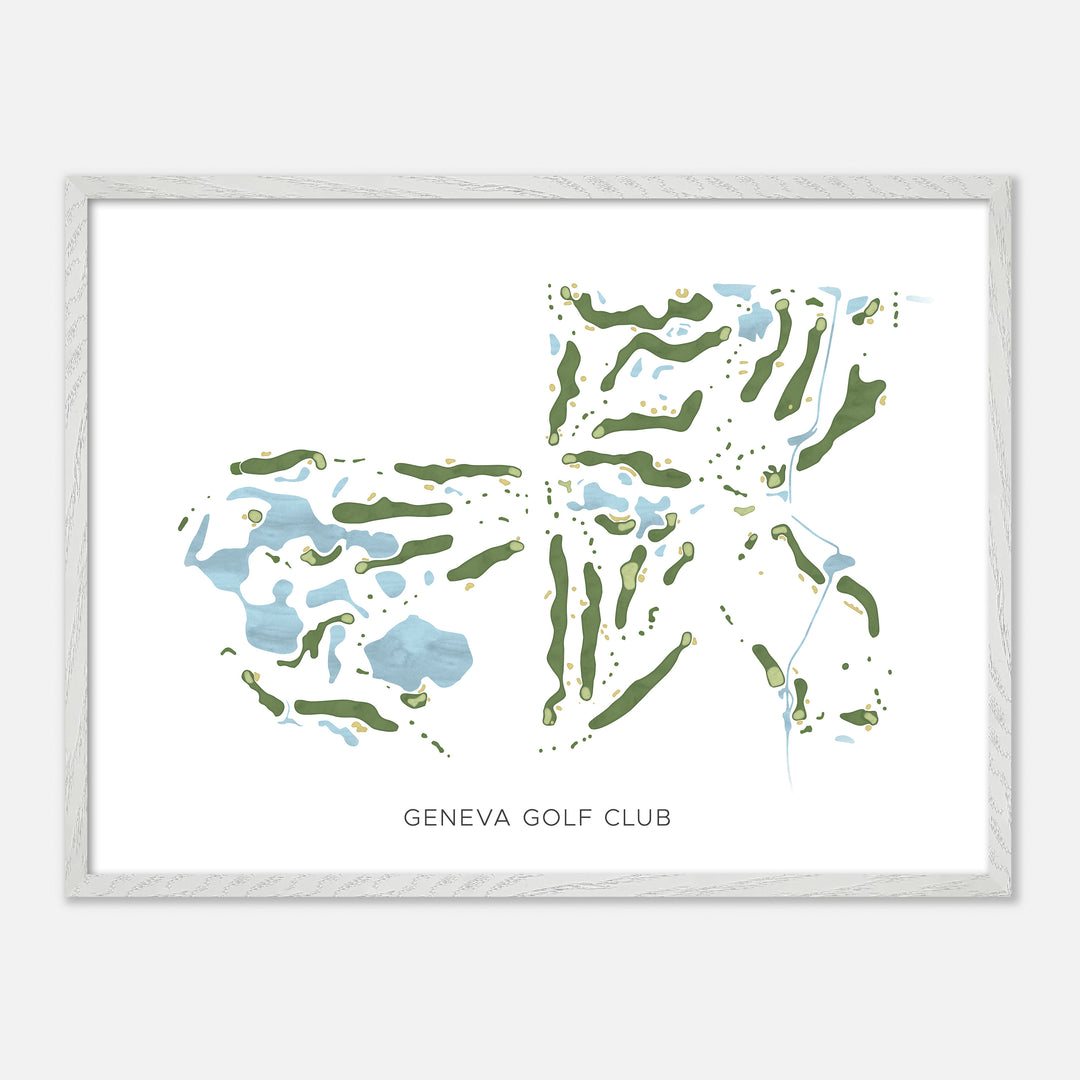 Print of Geneva Golf Club Modern Map