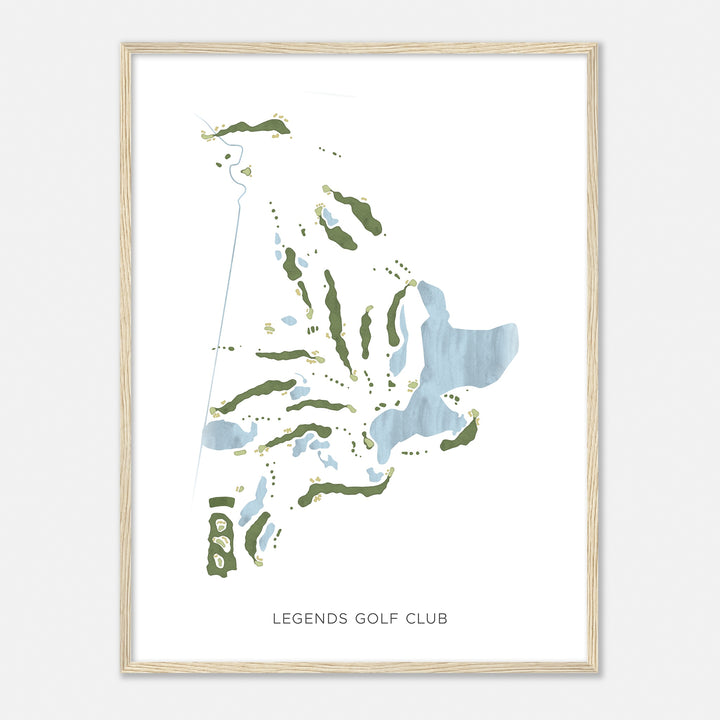 Print of Legends Golf Club Modern Map