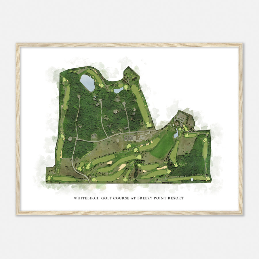 Print of Whitebirch Golf Course At Breezy Point Resort Classic Map