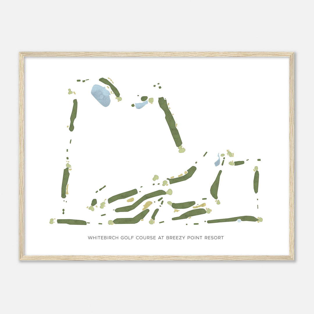 Print of Whitebirch Golf Course At Breezy Point Resort Modern Map