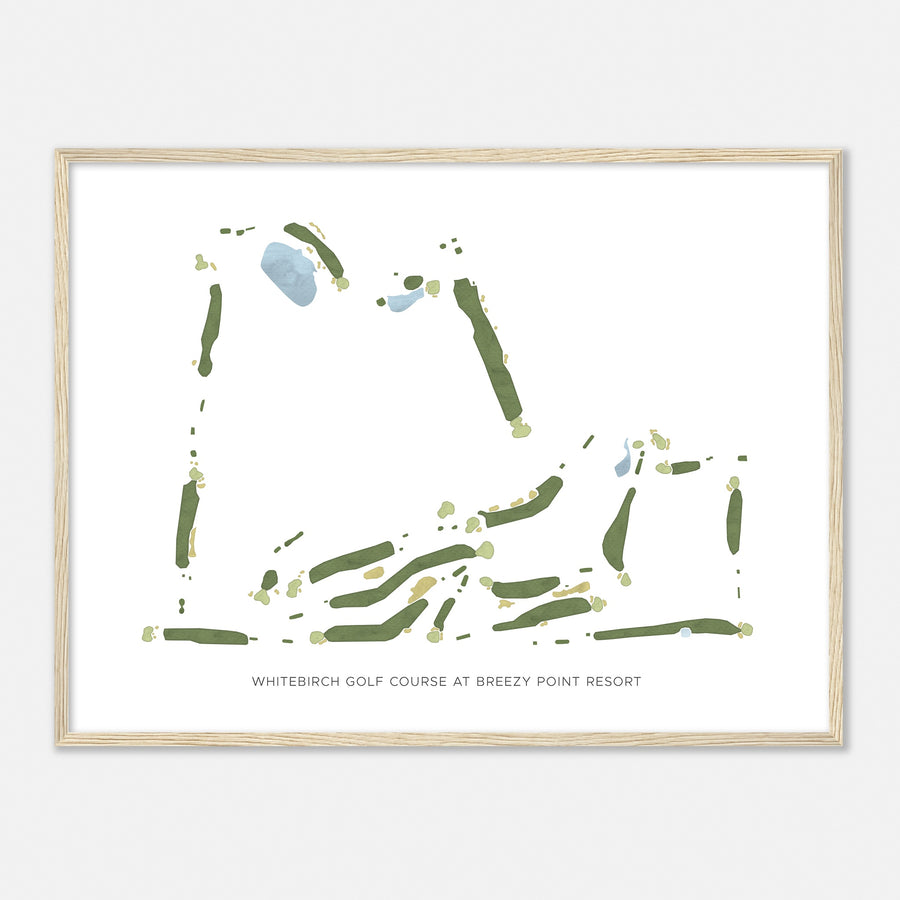 Print of Whitebirch Golf Course At Breezy Point Resort Modern Map