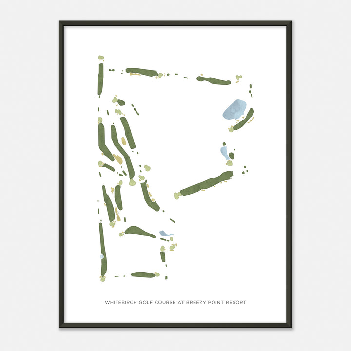 Print of Whitebirch Golf Course At Breezy Point Resort Modern Map