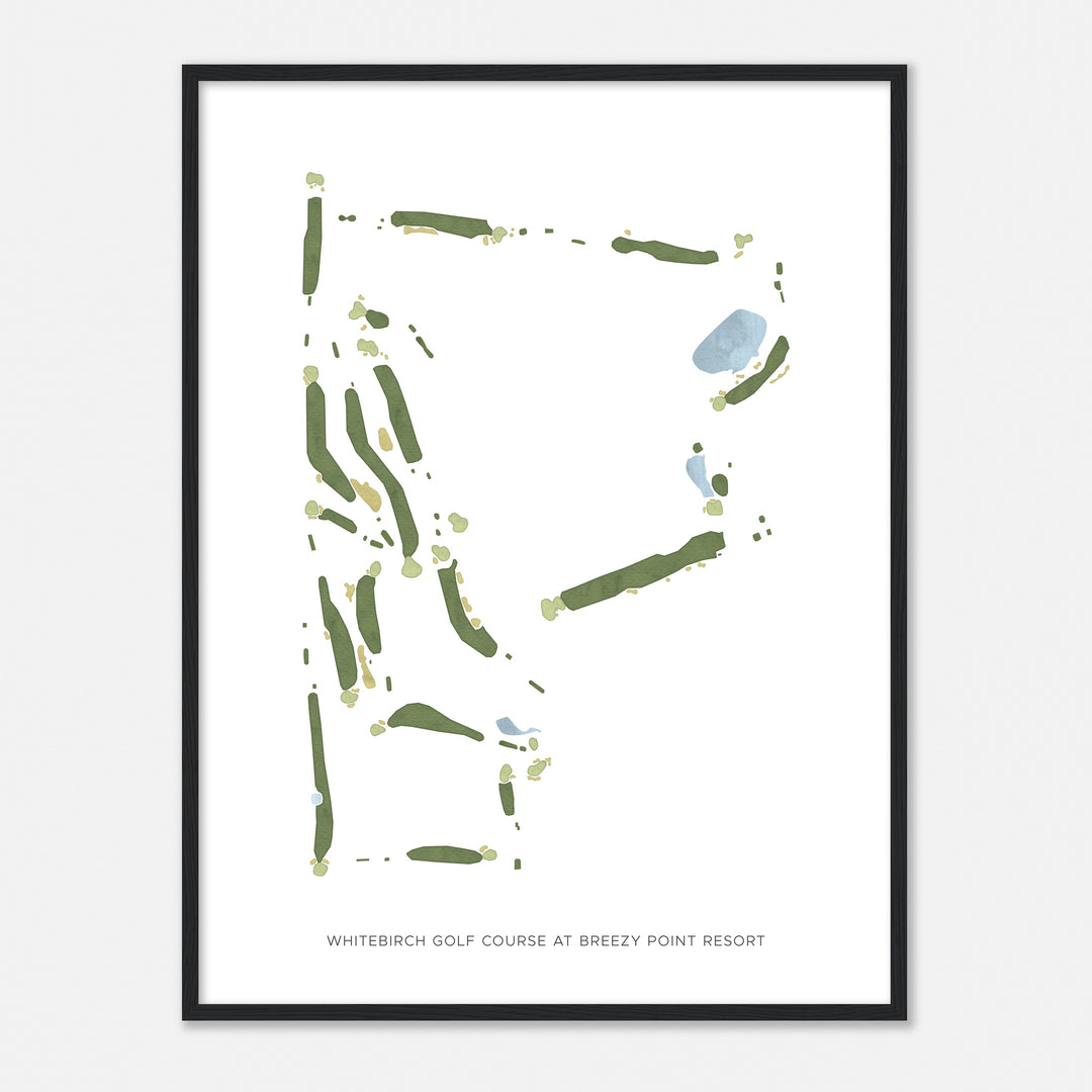 Print of Whitebirch Golf Course At Breezy Point Resort Modern Map