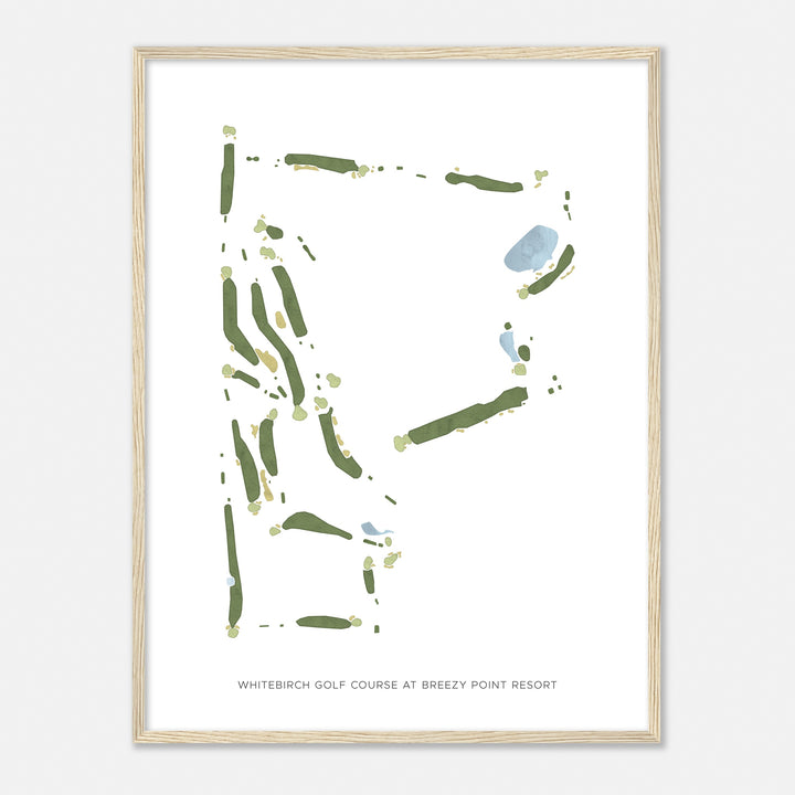 Print of Whitebirch Golf Course At Breezy Point Resort Modern Map