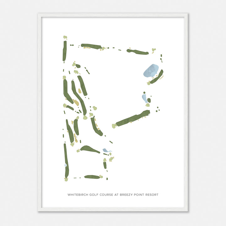 Print of Whitebirch Golf Course At Breezy Point Resort Modern Map