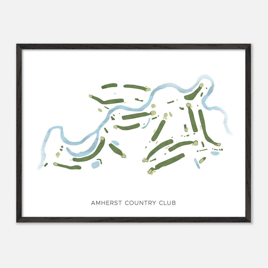Print of Amherst Country Club Modern Map