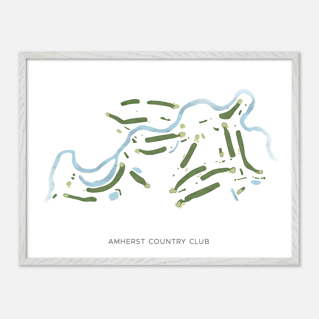 Print of Amherst Country Club Modern Map