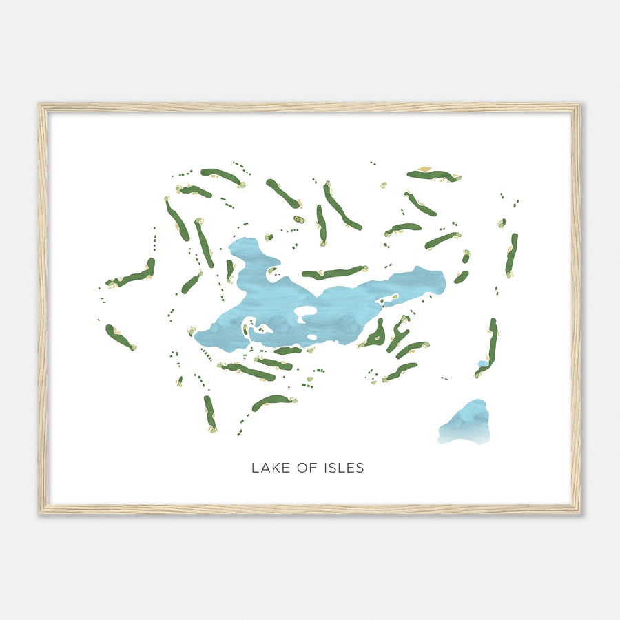 Print of Lake Of Isles Modern Map