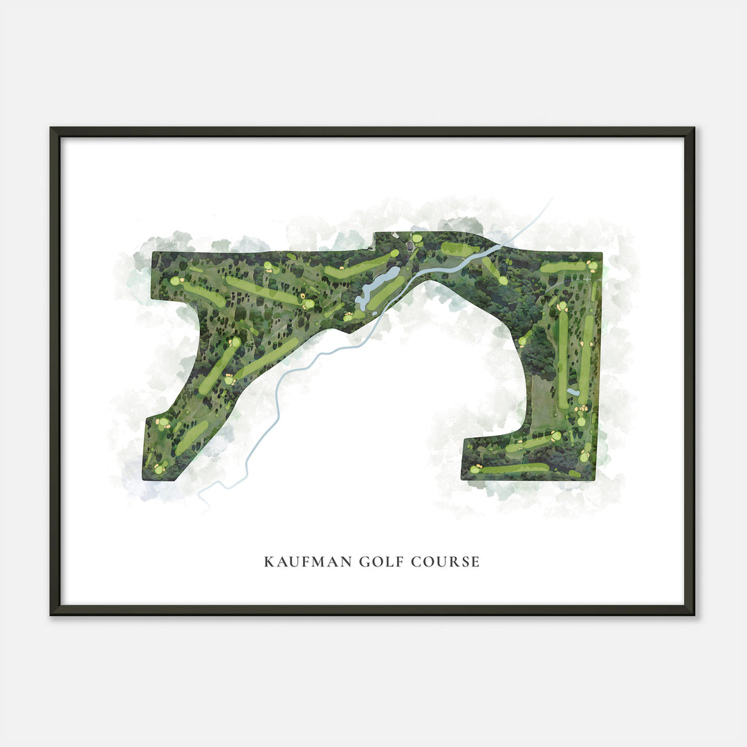 Print of Kaufman Golf Course Classic Map