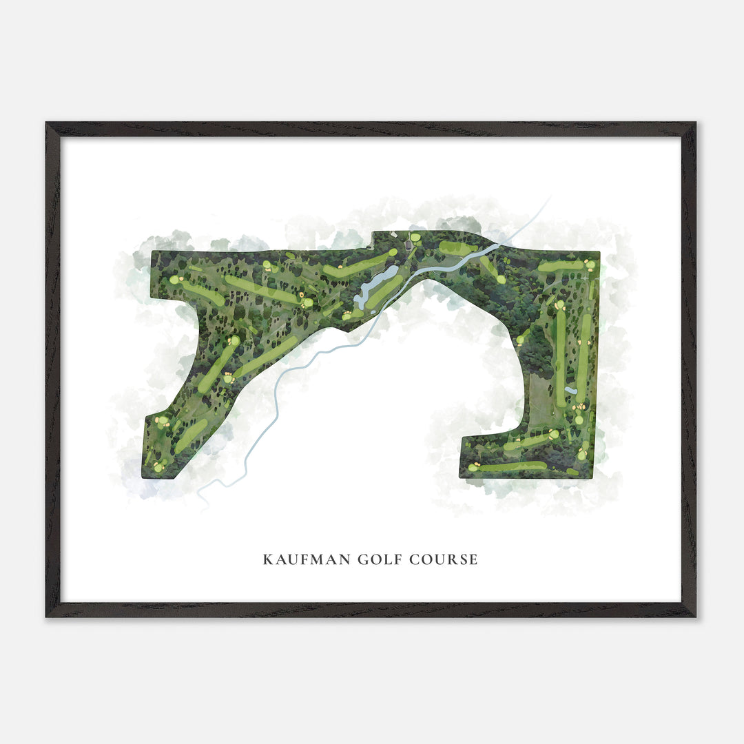 Print of Kaufman Golf Course Classic Map