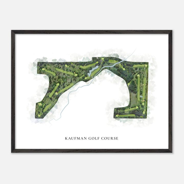 Print of Kaufman Golf Course Classic Map
