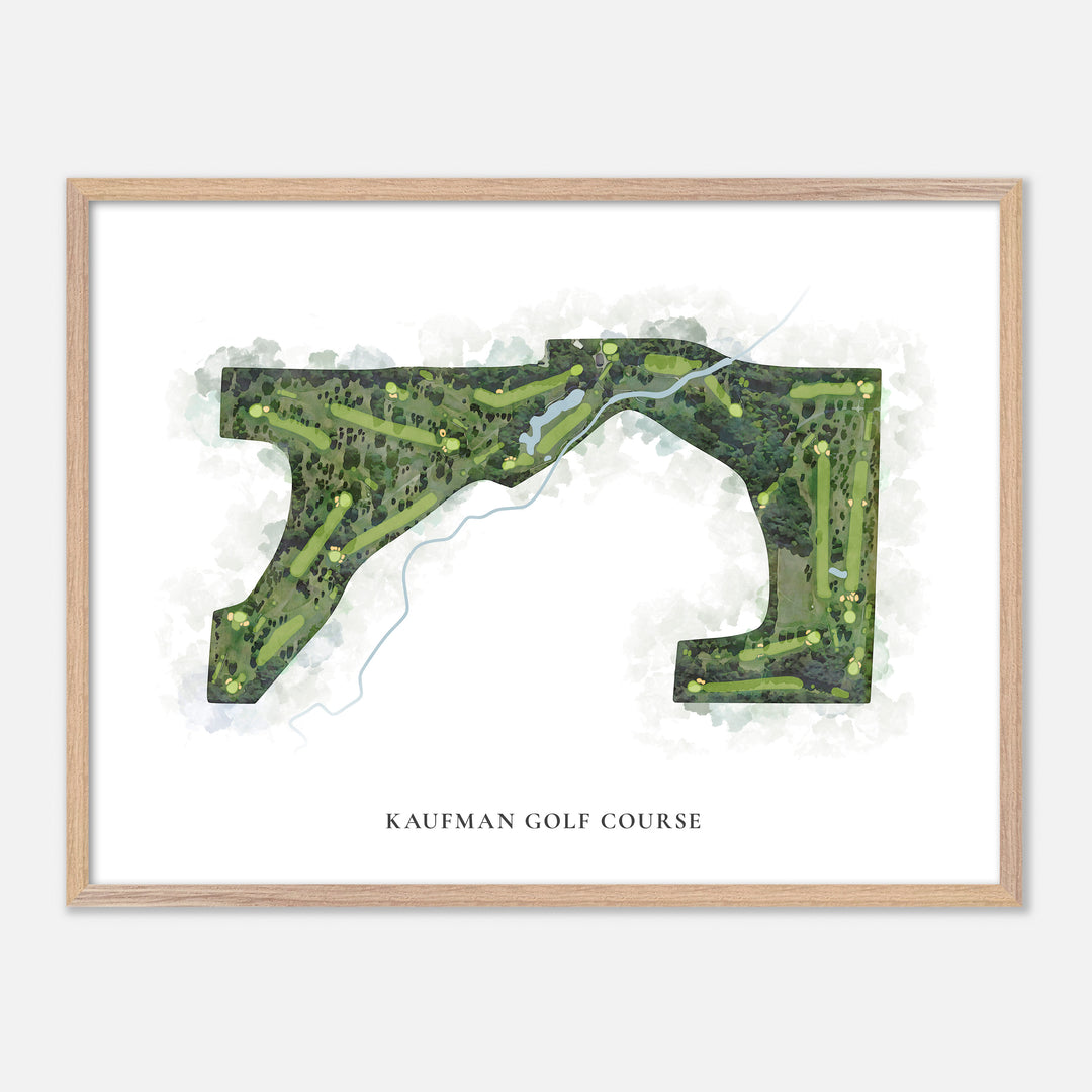 Print of Kaufman Golf Course Classic Map