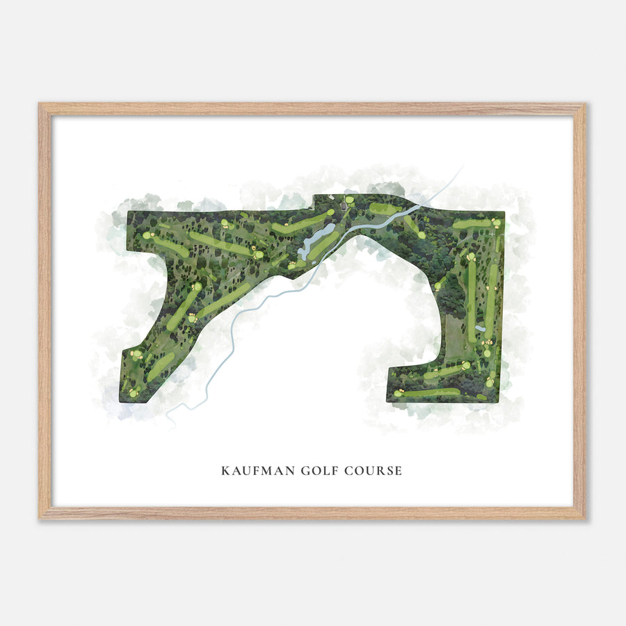 Print of Kaufman Golf Course Classic Map