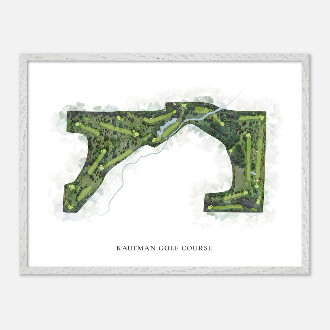 Print of Kaufman Golf Course Classic Map