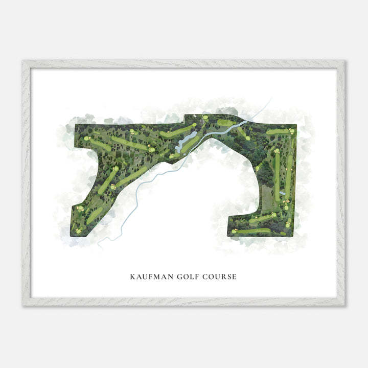 Print of Kaufman Golf Course Classic Map
