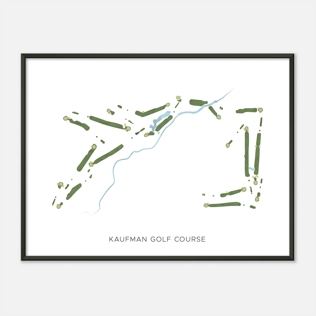 Print of Kaufman Golf Course Modern Map