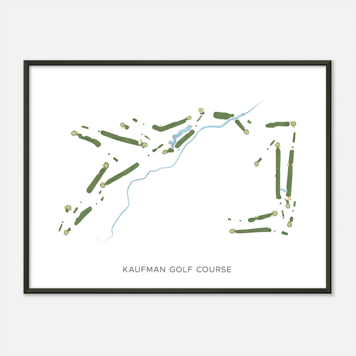 Print of Kaufman Golf Course Modern Map