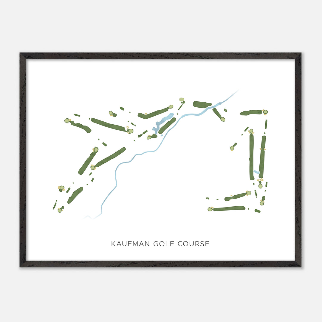 Print of Kaufman Golf Course Modern Map