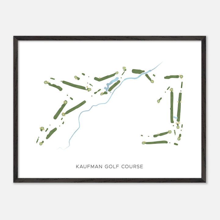 Print of Kaufman Golf Course Modern Map