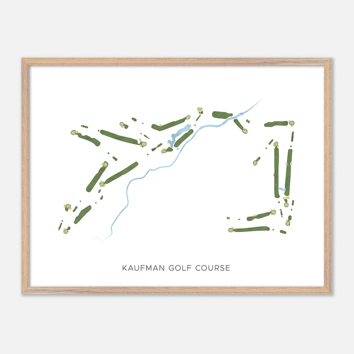Print of Kaufman Golf Course Modern Map
