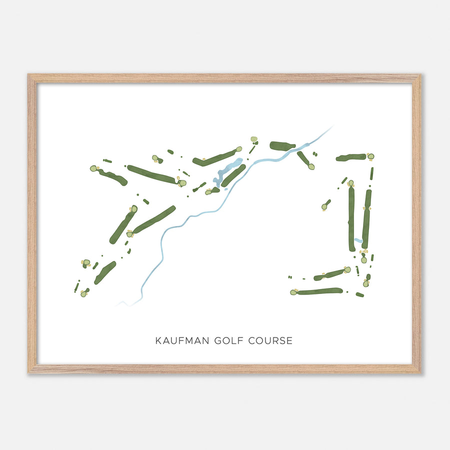 Print of Kaufman Golf Course Modern Map