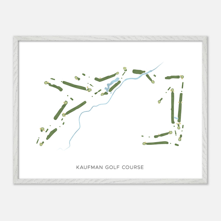 Print of Kaufman Golf Course Modern Map