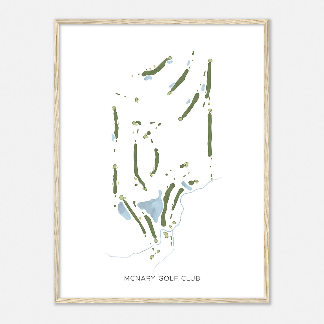 Print of Mcnary Golf Club Modern Map