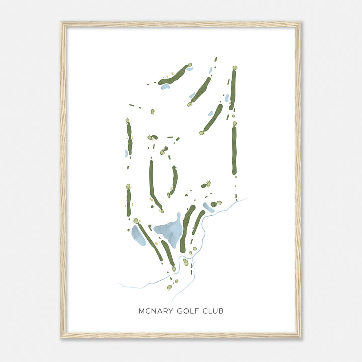 Print of Mcnary Golf Club Modern Map