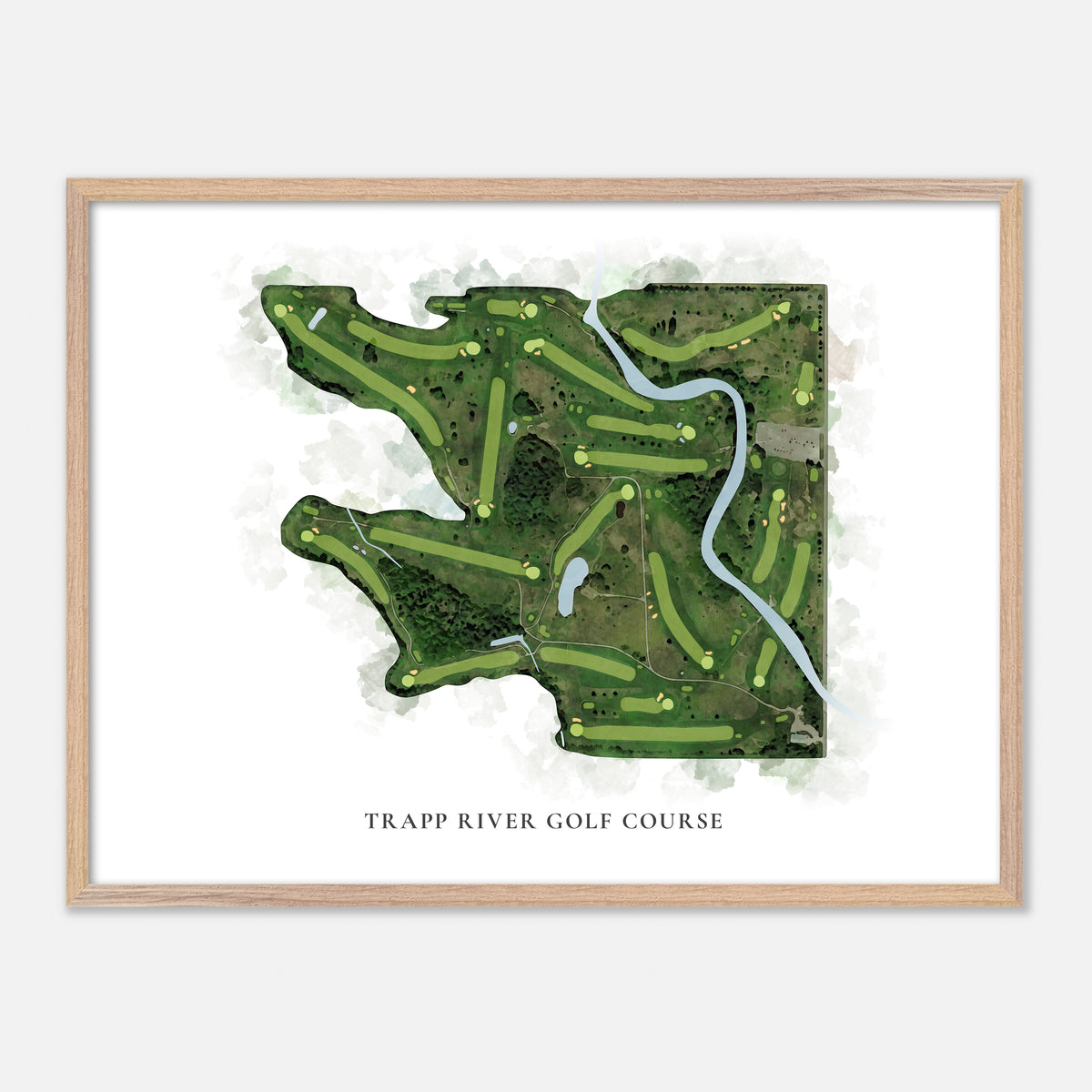 Print of Trapp River Golf Course Classic Map