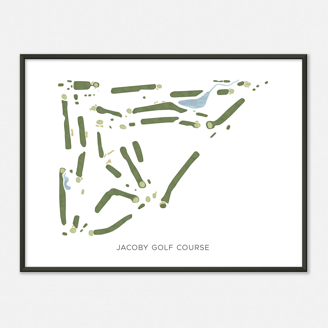 Print of Jacoby Golf Course Modern Map