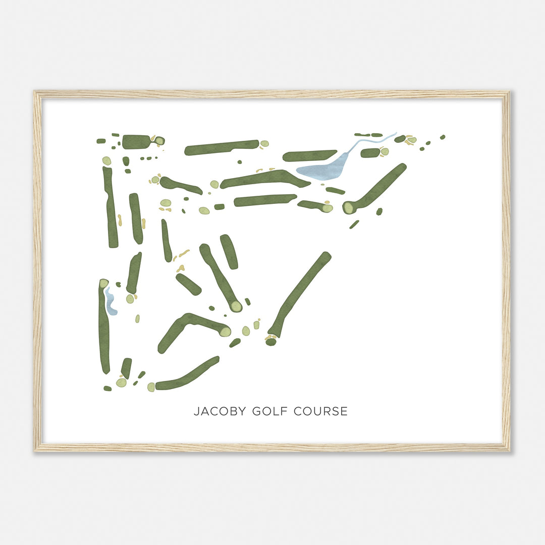 Print of Jacoby Golf Course Modern Map