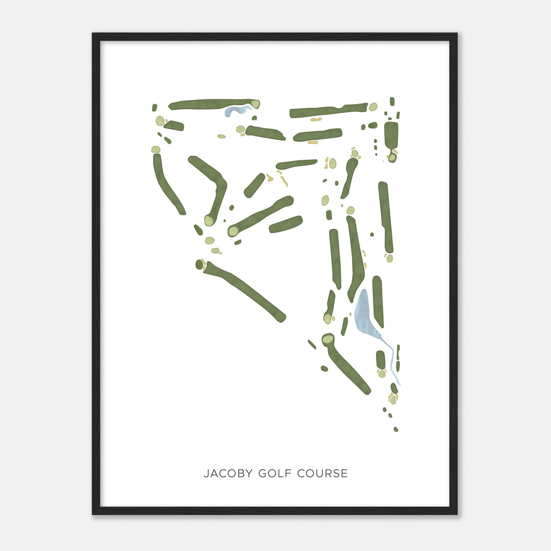 Print of Jacoby Golf Course Modern Map