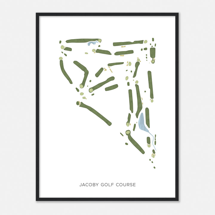 Print of Jacoby Golf Course Modern Map