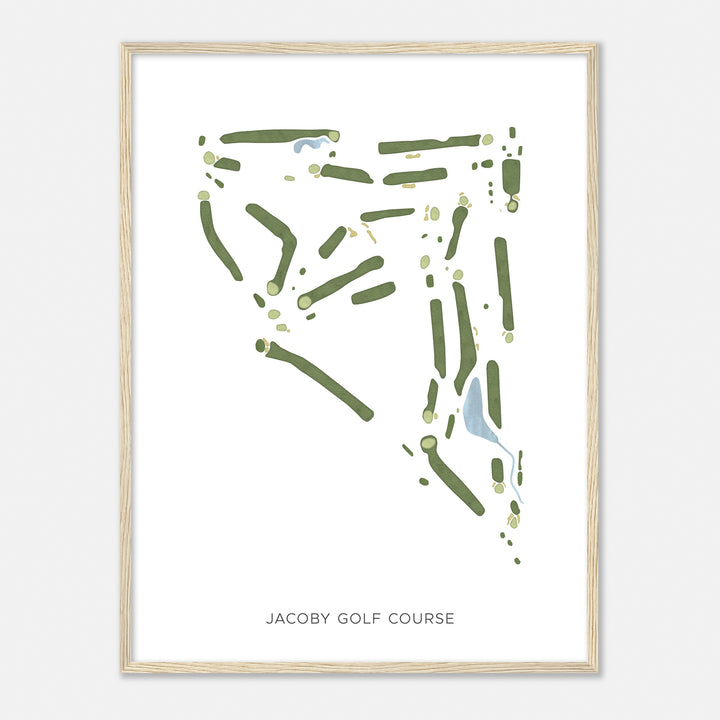 Print of Jacoby Golf Course Modern Map