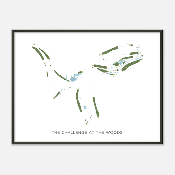 Print of The Challenge At The Woods Modern Map