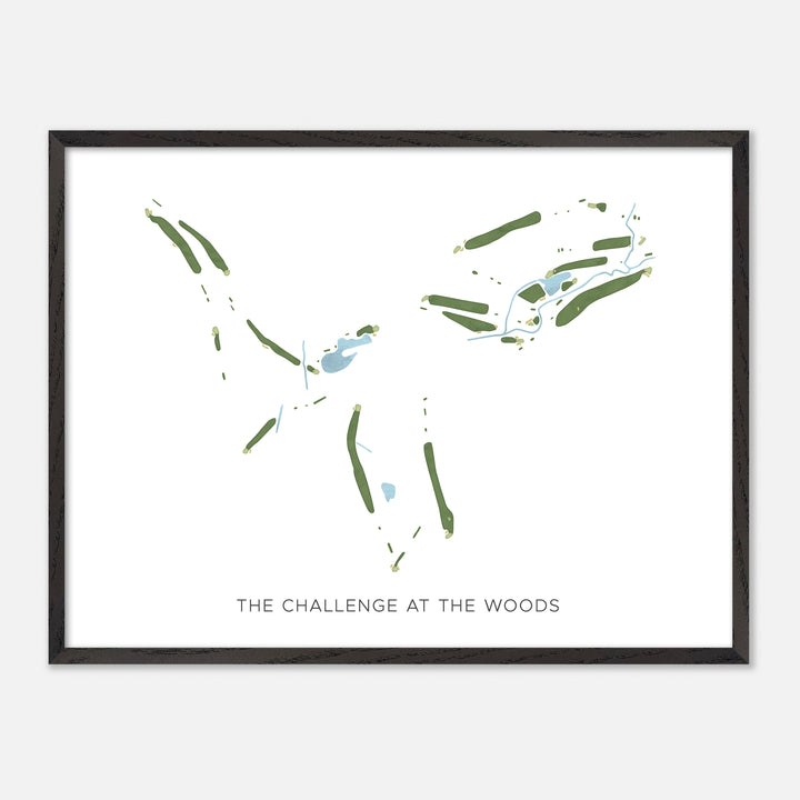 Print of The Challenge At The Woods Modern Map